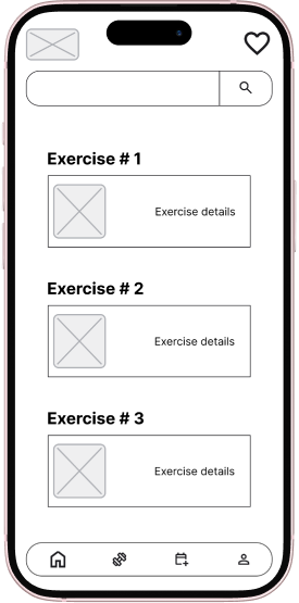 Initial wireframe