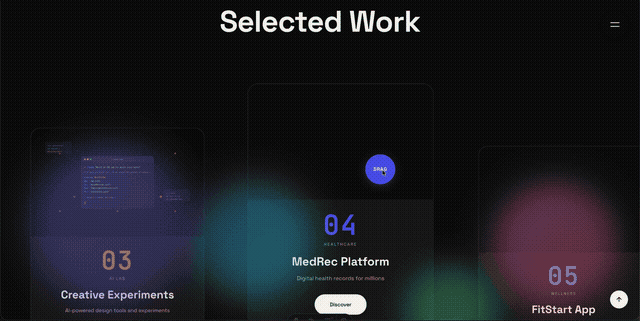 Draggable Card Carousel animation demo